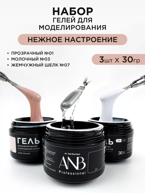 Гель для наращивания и моделирования ногтей Набор