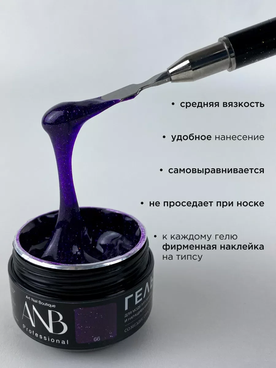 Черный гель для наращивания и моделирования ногтей Набор
