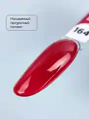 Красный гель лак для ногтей Витражный