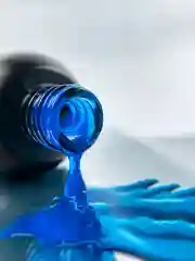 Голубой гель лак для ногтей Витражный