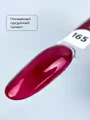 Алый гель лак для ногтей Витражный