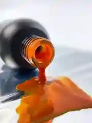 Рыжий гель лак для ногтей Витражный
