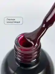Алый гель лак для ногтей Витражный