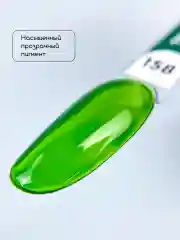 Зеленый гель лак для ногтей Витражный