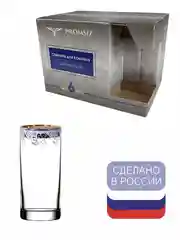 Стаканы для сока, подарочный набор 6 шт., 290 мл. фиолетовый PROMSIZ Весенний букет