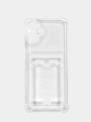 Чехол для Samsung Galaxy A06 / Самсунг Галакси А06 прозрачный с карманом для карты