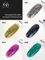 Серебряный набор гель лаков