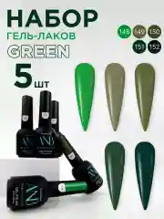 Зеленый набор гель лаков