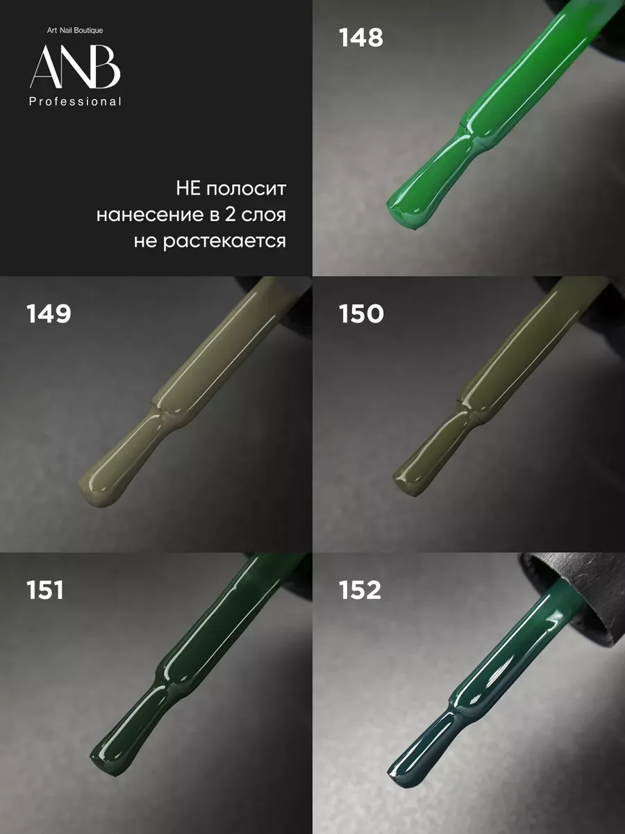 Зеленый набор гель лаков