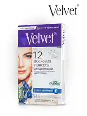 Velvet восковые полоски для депиляции для лица