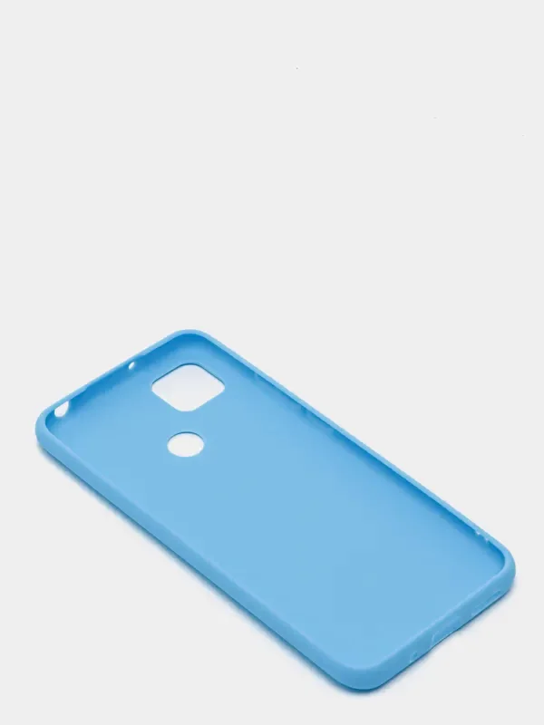 Голубой чехол Xiaomi Redmi 9C / 9C NFC / 10A (Сяоми Редми 9С, 10А), прозрачный