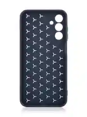 Синий чехол "Соты" для Samsung Galaxy A15 силиконовый ROSCO, матовый, с бортиком-защитой камер