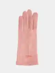 Розовый перчатки замшевые женские, сенсорные, с начесом