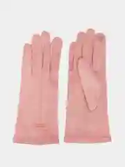 Розовый перчатки замшевые женские, сенсорные, с начесом