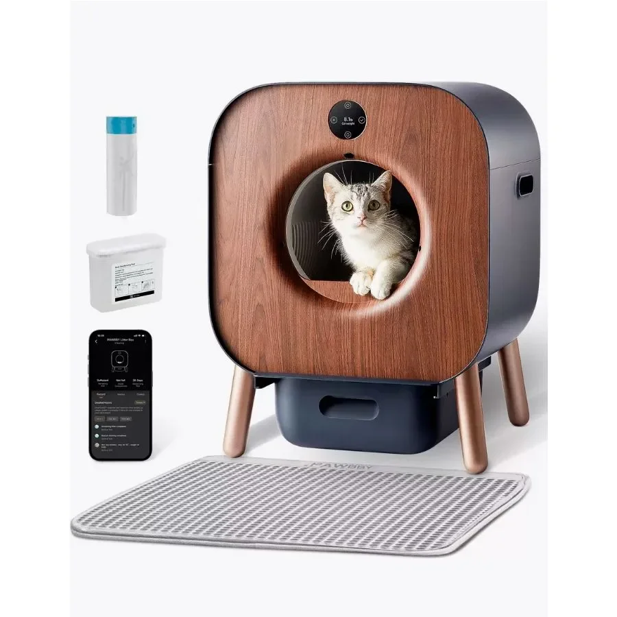 Умный самоочищающийся лоток PAWBBY Smart Self-cleaning Cat Litter Box, с датчиком веса