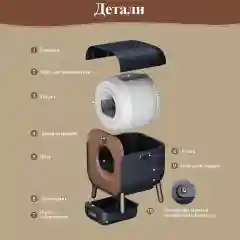 Умный самоочищающийся лоток PAWBBY Smart Self-cleaning Cat Litter Box, с датчиком веса