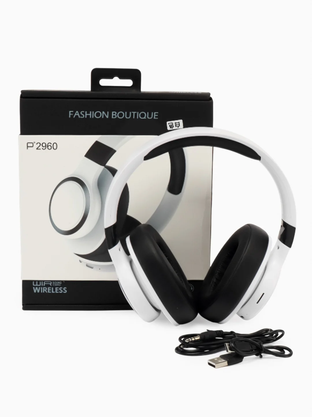 Белый беспроводные полноразмерные наушники  P2960 Bluetooth