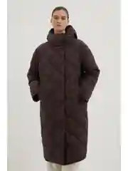 Фиолетовый пальто утепленное с утиным пухом