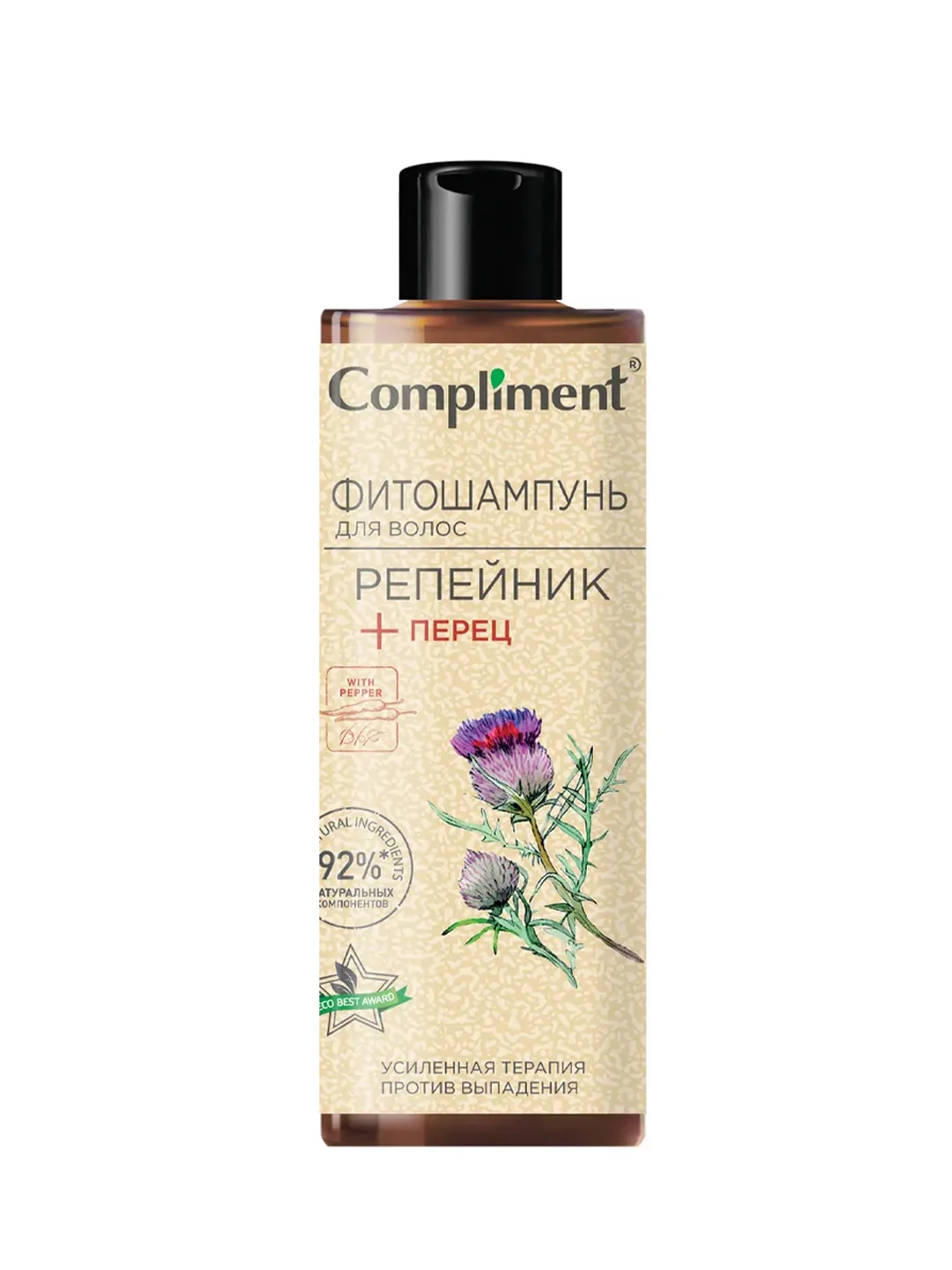 Compliment РЕПЕЙНИК + КЕРАТИН фитошампунь для волос, 400мл (NEW)