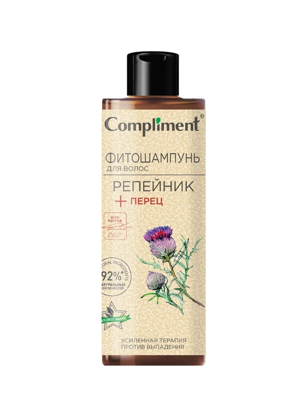 Compliment РЕПЕЙНИК + КЕРАТИН фитошампунь для волос, 400мл (NEW)