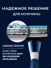 Синий бритва мужская 5 лезвия многоразовая, станок для бритья мужской
