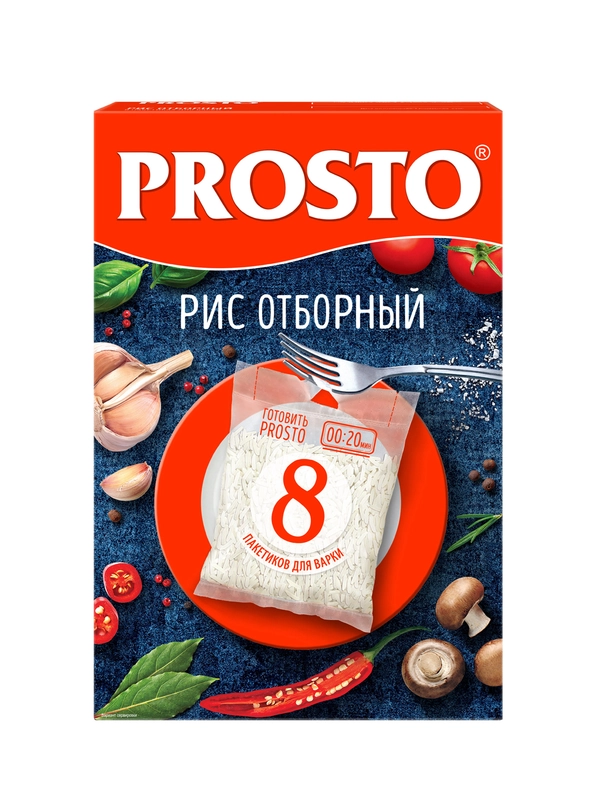 Рис Отборный PROSTO длиннозёрный, шлифованный, 500г