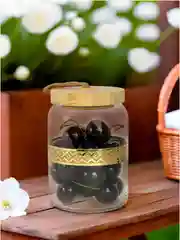 Банка для сыпучих продуктов, набор 1 шт., 860 мл., золото PROMSIZ коллекция Альфа
