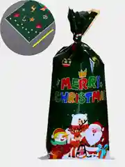 Алый пакет новогодний подарочный, 5 штук, 13*27см