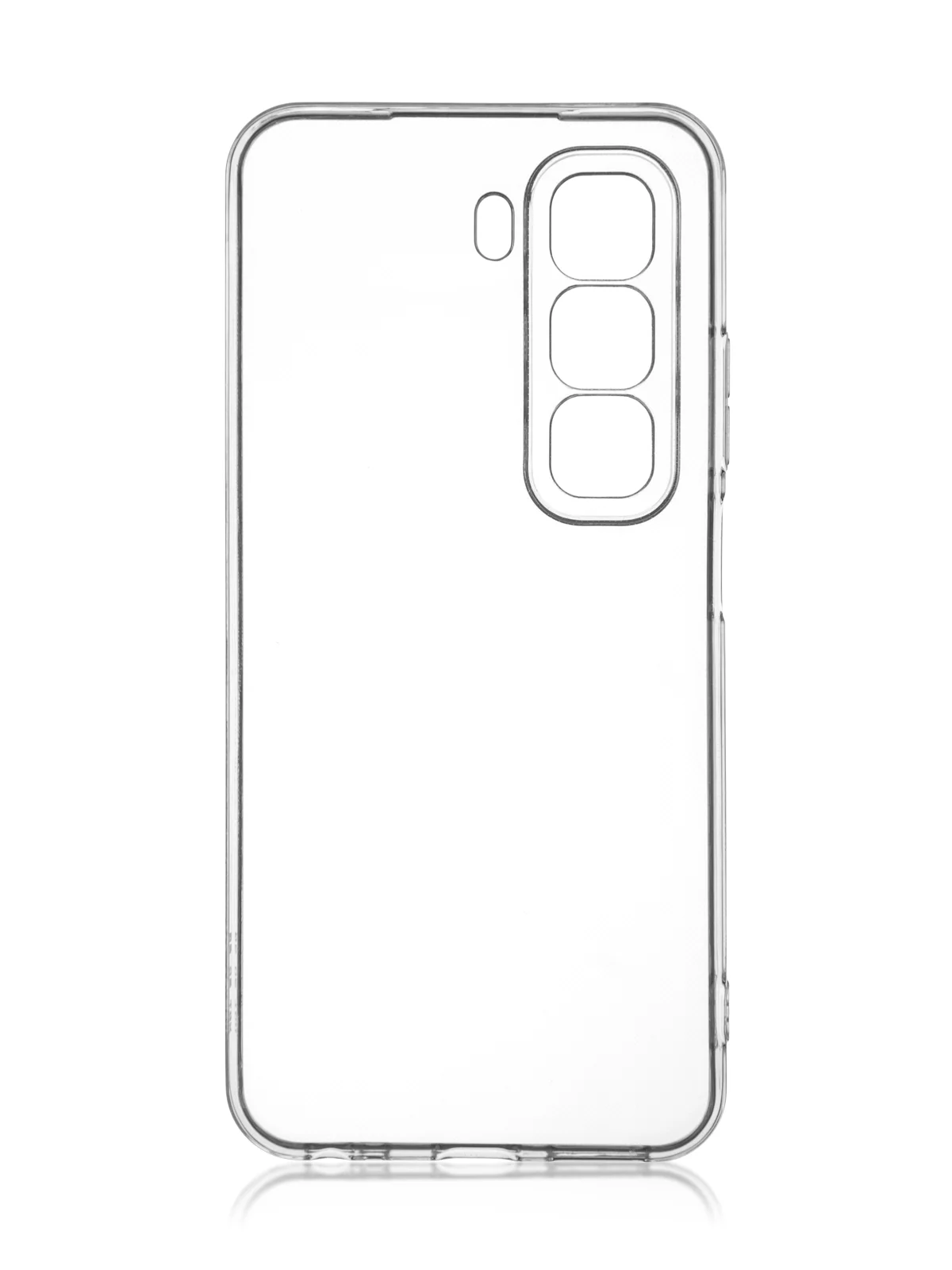 Прозрачный чехол для Infinix Hot 50 Pro 4G силиконовый BROSCORP прозрачный с бортиком- защитой камер