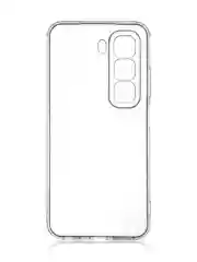 Прозрачный чехол для Infinix Hot 50 Pro 4G силиконовый BROSCORP прозрачный с бортиком- защитой камер