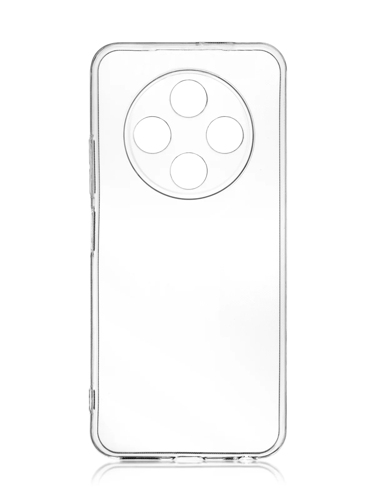 Прозрачный чехол для Tecno Spark 30C силиконовый BROSCORP прозрачный с бортиком- защитой вокруг камер