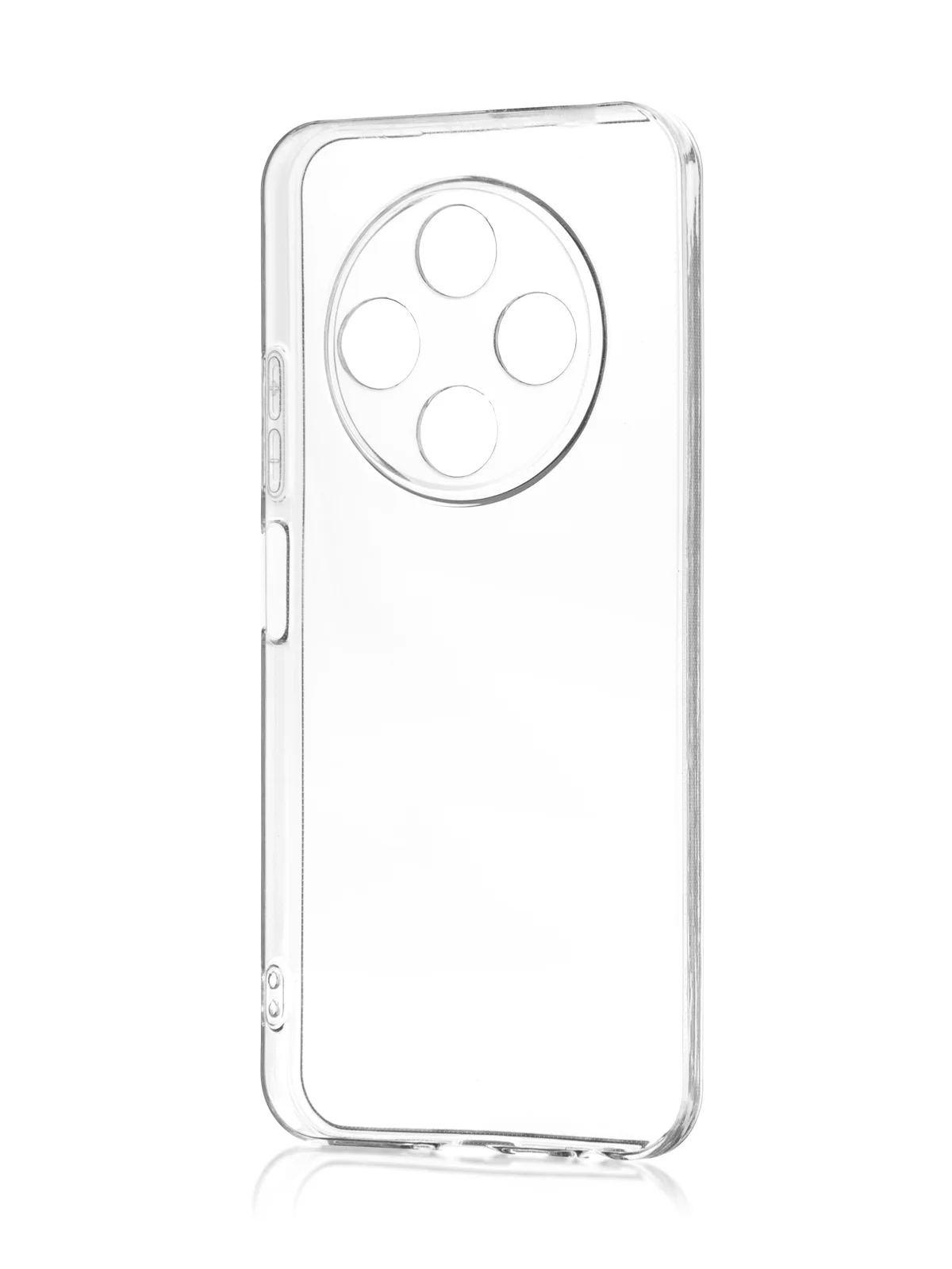 Прозрачный чехол для Tecno Spark 30C силиконовый BROSCORP прозрачный с бортиком- защитой вокруг камер