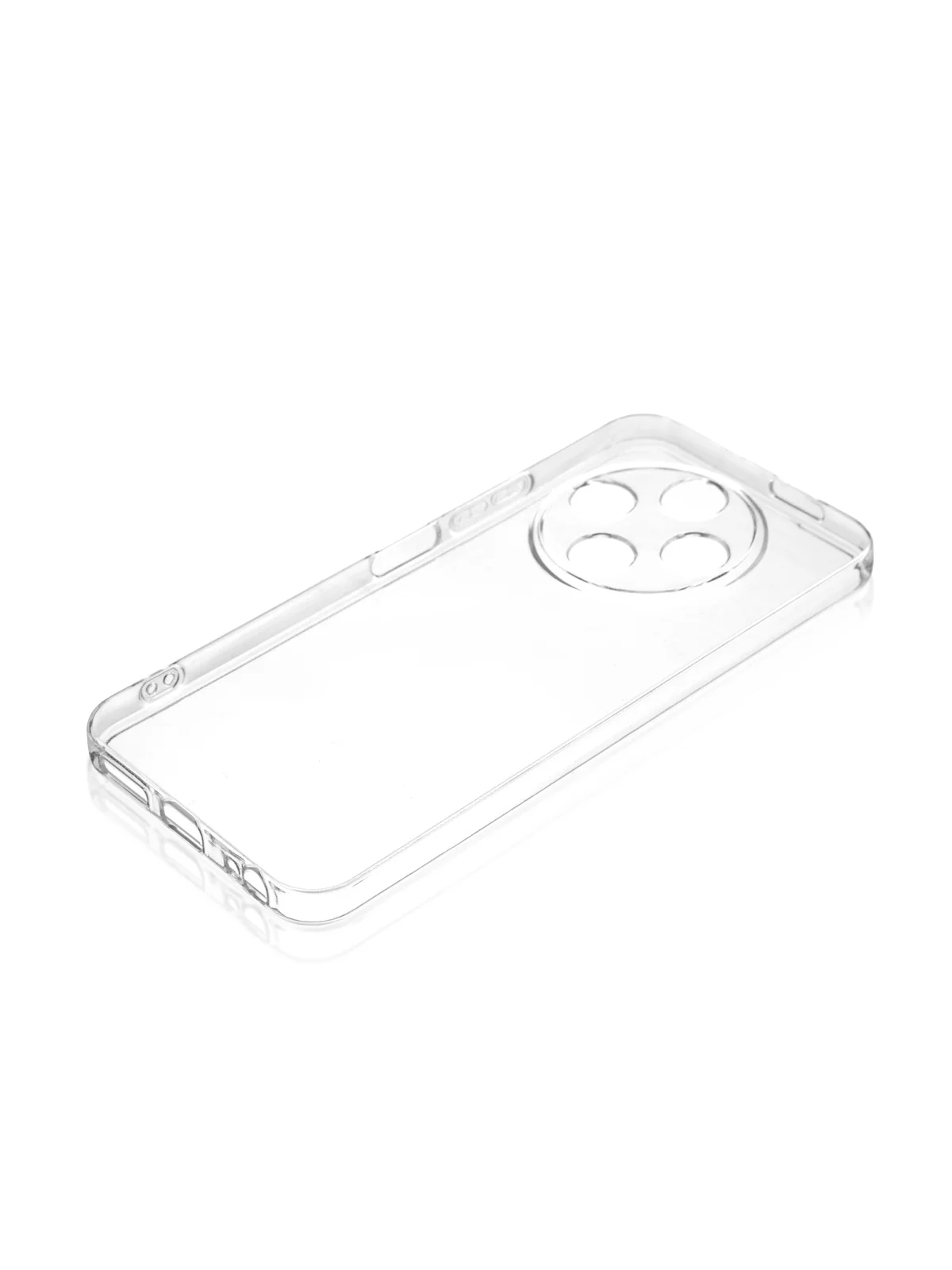 Прозрачный чехол для Tecno Spark 30C силиконовый BROSCORP прозрачный с бортиком- защитой вокруг камер