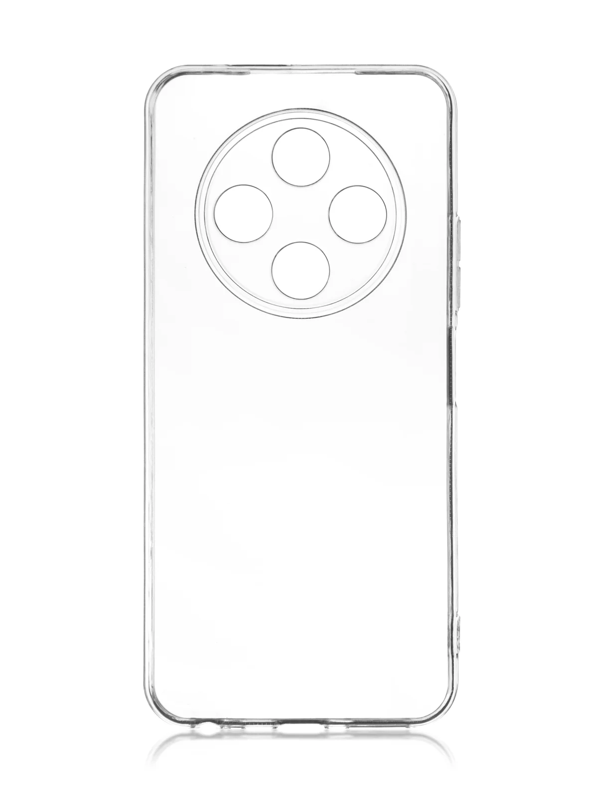 Прозрачный чехол для Tecno Spark 30C силиконовый BROSCORP прозрачный с бортиком- защитой вокруг камер
