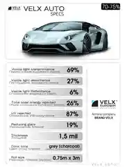 Пленка тонировочная "VELX EUROWIN AUTO" в тубе 75% Сharcol (0.75м х 3м)