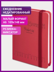 Ежедневник-планер (планинг) - блокнот недатированный с резинкой, МАЛЫЙ ФОРМАТ А6, 114571