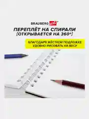 Блокнот-скетчбук для рисования 4 типа бумаги 146х204 мм, 60 листов, Brauberg Аниме, 115066