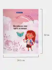 Портфолио для школьника папка, А4, 4 кольца, 20 файлов, Девочка, Brauberg, 115239