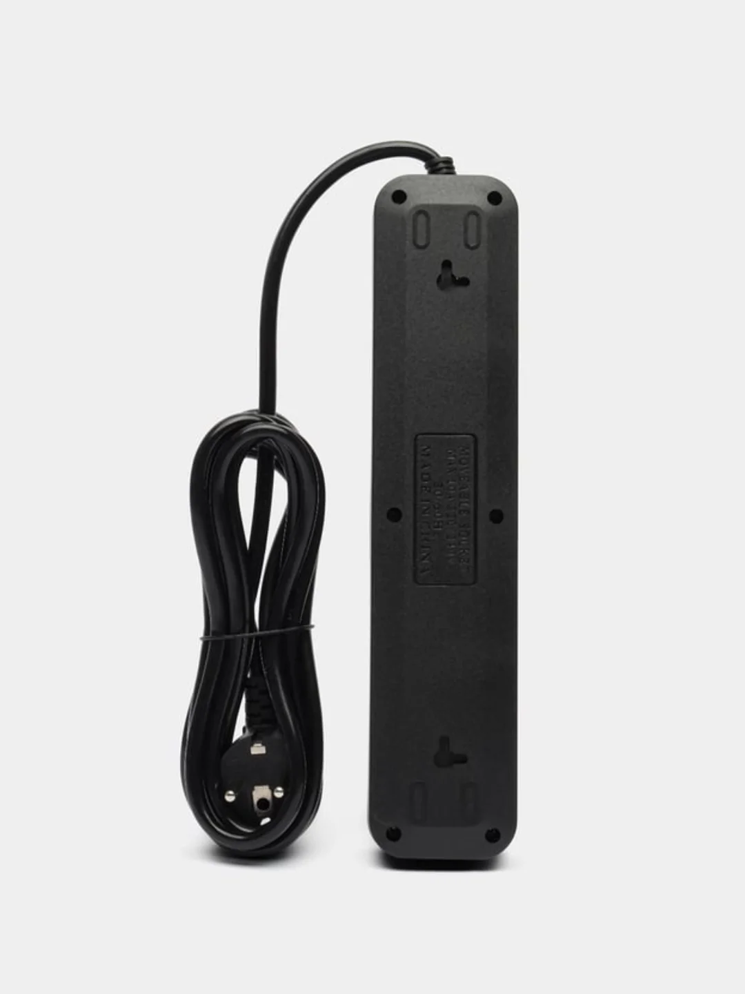 Багровый сетевой фильтр-удлинитель с USB и Type-C портами, кнопкой выключения