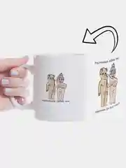 Бежевый кружка с принтом в подарок жене/мужу "Любовь это - поддержка"