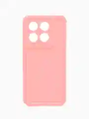 Розовый чехол для Xiaomi 14T (Сяоми 14Т), противоударный, с бортиками