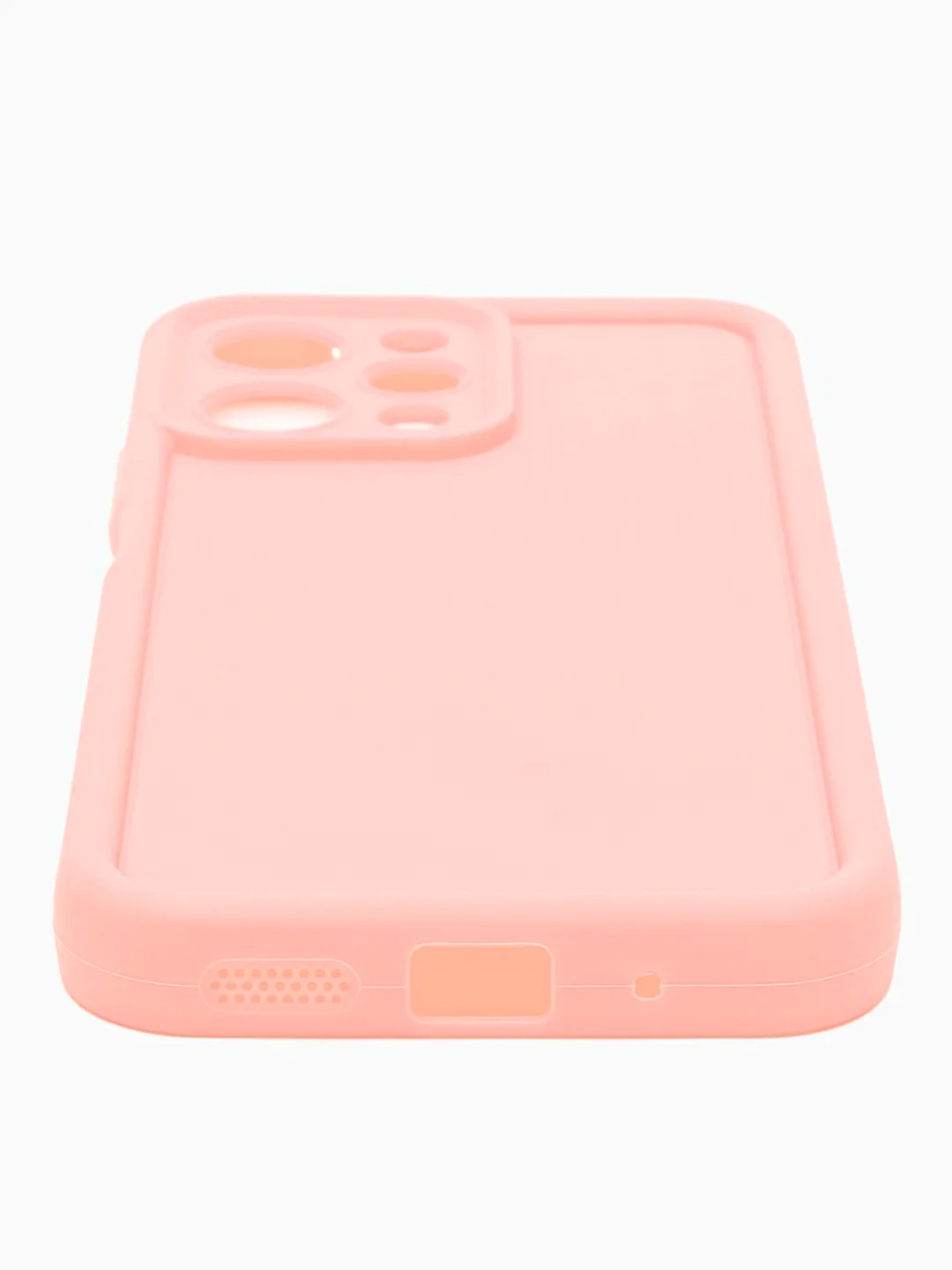 Розовый чехол для Xiaomi Redmi 12 (Сяоми Редми 12), противоударный, с бортиками