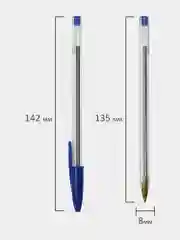 Ручки шариковые синие STAFF Basic Budget BP-05, 8 штук, узел 1 мм, линия 0,5 мм, 143874