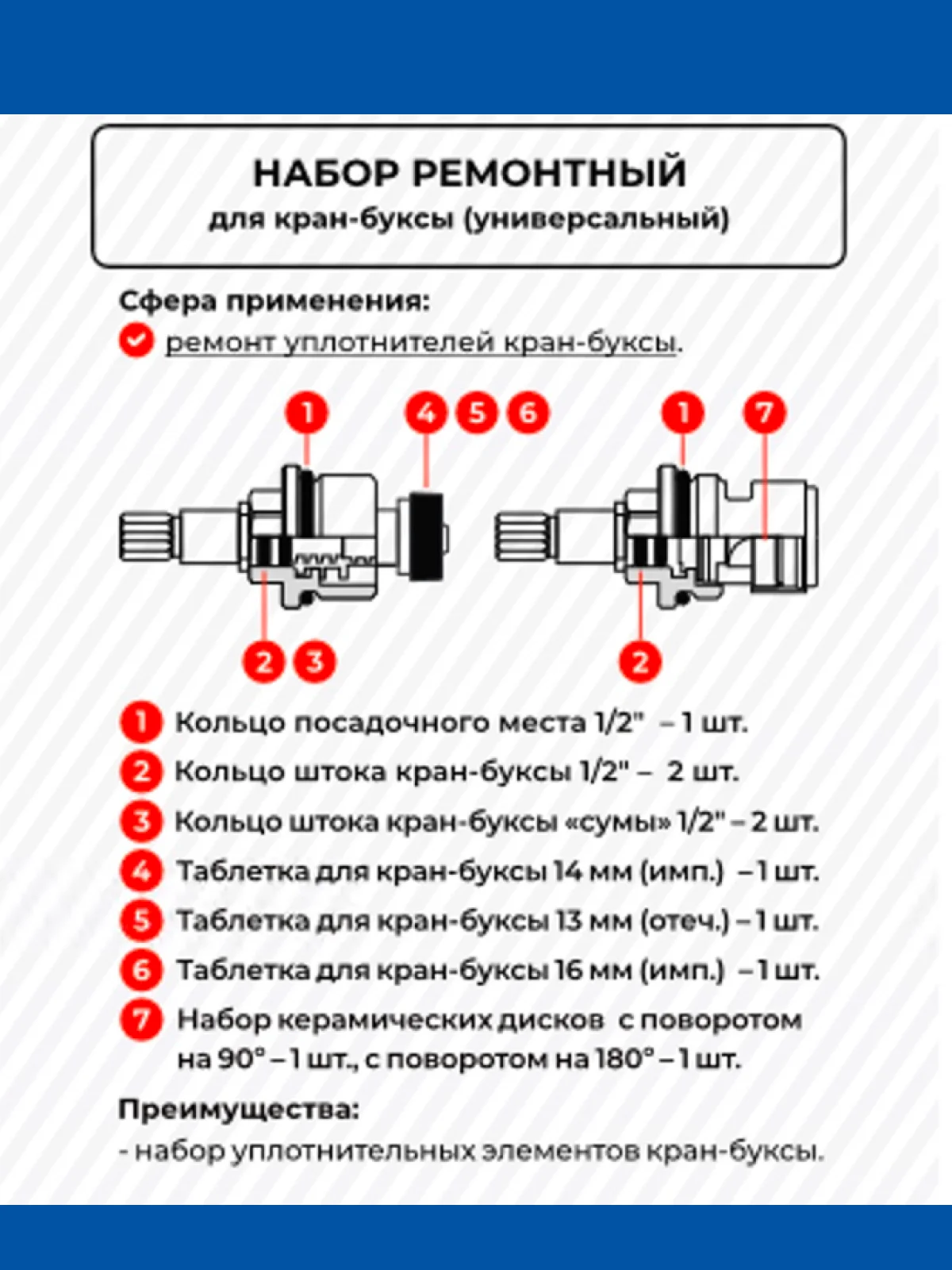 Черный универсальный набор прокладок для ремонта сантехники