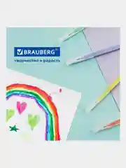 Фломастеры 6 неоновых + 6 пастельных, вентилируемый колпачок BRAUBERG "PREMIUM"