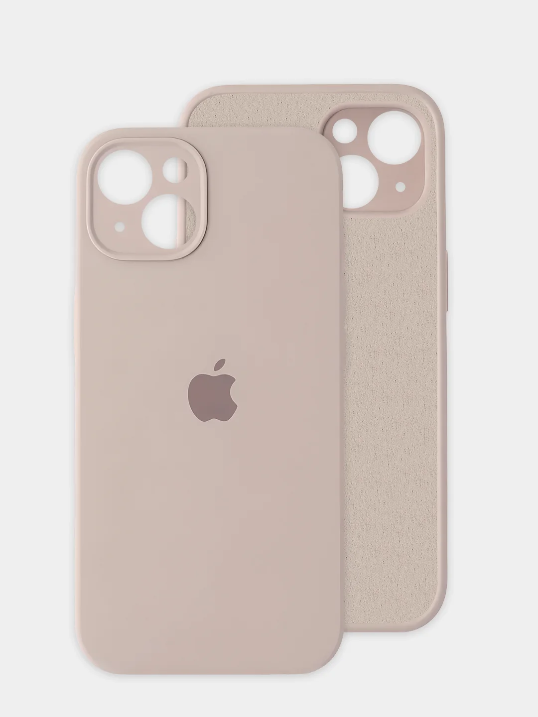 Бежевый меланж чехол на iPhone, Айфон 13, силиконовый
