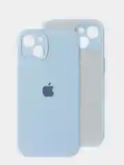 Светло-синий чехол на iPhone, Айфон 13, силиконовый