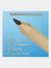 Карандаши простые чернографитные чертежные школьные разной твердости Пифагор, 181883