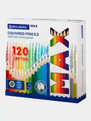 Карандаши цветные Brauberg Max, 182006, супермягкие для рисования в школу набор 120 цветов