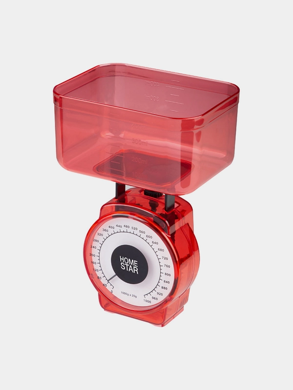 Весы кухонные механические HomeStar HS-3004М 1 кг, красный